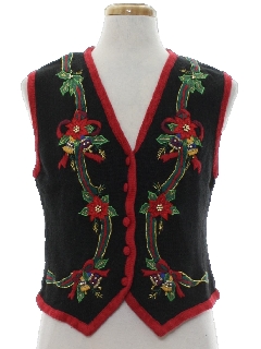 1980's Womens Ugly Christmas Sweater Vest