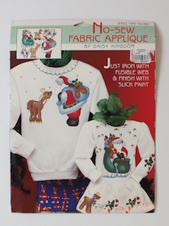 1980's Unisex Christmas Pattern - Fabric Applique