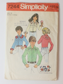 1970's Unisex/Childs Pattern