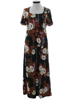 1970's Womens Hawaiian Maxi Dress
