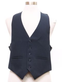 1980's Mens Pinstriped Suit Vest