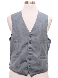 1980's Mens Pinstriped Suit Vest