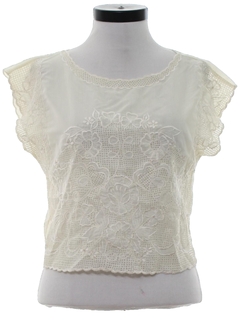 1980's Womens Totally 80s Lace Shirt