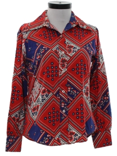 1970's Womens Print Shirt