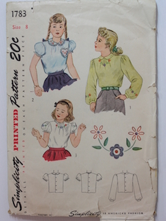 1940's Womens/Childs Pattern