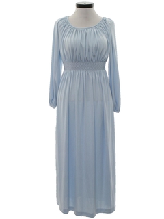 1970's Womens Disco Cocktail Maxi Dress