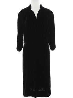 1940's Womens Velvet Dress