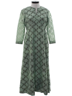 1960's Womens Mod Maxi Dress