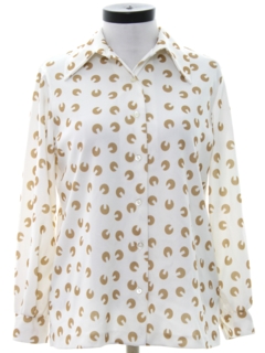 1970's Womens Print Disco Shirt
