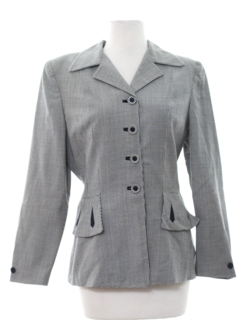 1940's Womens Fab Forties Wool Poplin Jacket