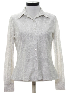 1970's Womens Print Disco Shirt