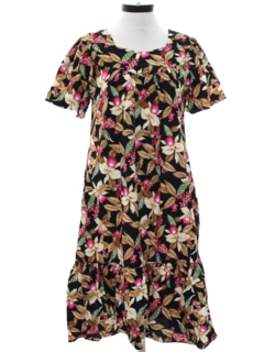 1980's Womens Hawaiian Muu Muu Dress