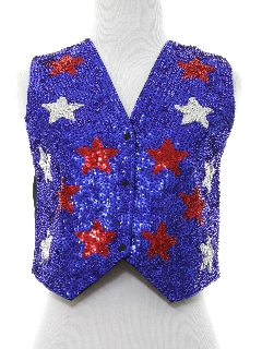 1980's Womens Sequin Cocktail Vest