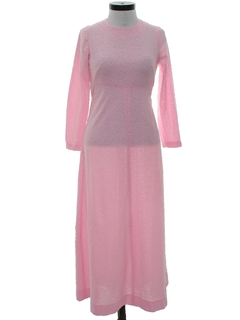 1960's Womens Knit Cocktail Maxi Dress