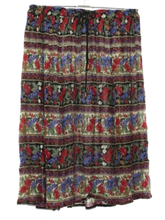 1990's Womens Hippie Broomstick Skirt