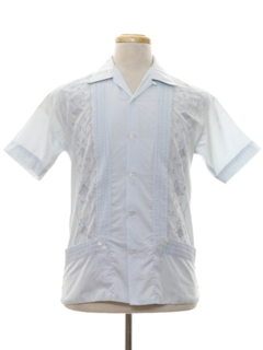 1980's Mens Guayabera Inspired Shirt
