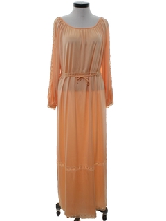 1970's Womens Disco Maxi Dress