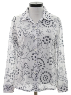 1970's Womens Print Disco Shirt