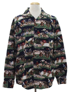 1980's Mens Totally 80s Graphic Print Shirt