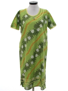 1960's Womens Mod Hawaiian Muu Muu Dress