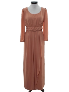 1970's Womens Cocktail Maxi Dress