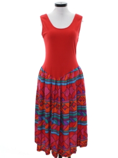 1980's Womens Totally 80s Dress