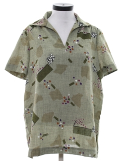 1980's Womens Print Maternity Shirt