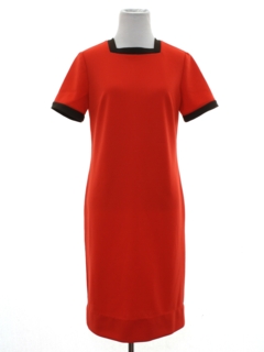 1960's Womens Mod Knit Shift Dress