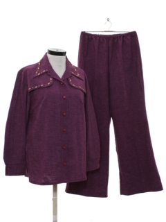 1970's Womens Leisure Style Bellbottom Pantsuit
