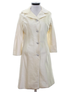 1960's Womens Mod Satin Evening Coat Jacket