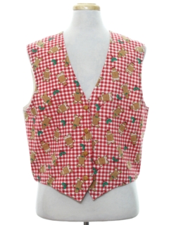 1990's Womens Ugly Christmas Non-Sweater Vest
