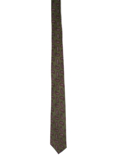 1960's Mens Skinny Rockabilly Paisley Necktie