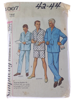 1960's Mens Pattern