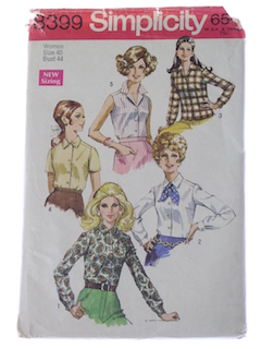 Womens Vintage Shirts Sewing Patterns at RustyZipper.Com Vintage Clothing