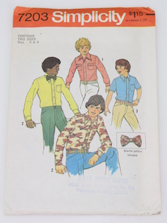 1970's Mens/Boys Pattern