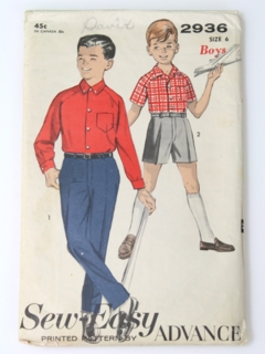 1950's Mens/Boys Pattern