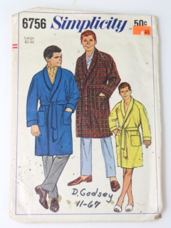 1960's Mens Pattern