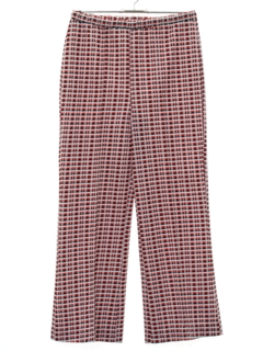 1970's Womens Plaid Flared Pants