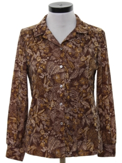 1970's Womens Print Disco Shirt