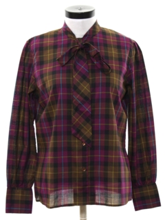 1980's Womens Levis Plaid Secretary Shirt