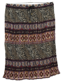 1990's Womens Hippie Broomstick Skirt
