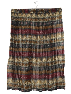 1990's Womens Slightly Sheer Cotton Hippie Broomstick Skirt