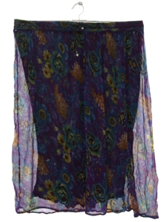 1990's Womens Hippie Broomstick Skirt