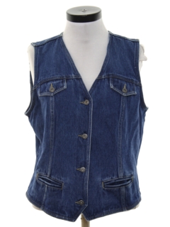 1980's Womens Denim Hippie Vest