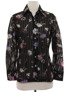 1970's Womens Print Disco Shirt