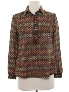 1970's Womens Print Shirt