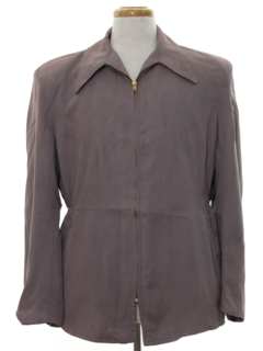 1940's Mens Gabardine Zip Jacket