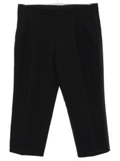 1990's Mens Black Pleated Tuxedo Pants