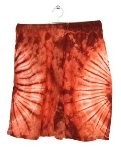 1970's Womens Tie Dye Print Rayon Hippie Shorts