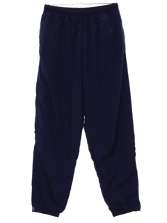 1990's Mens Nike Midnight Blue Nylon Baggy Track Pants